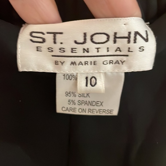 ST. JOHN Silk Side Slit Layered Dressy Pants - Picture 2 of 8